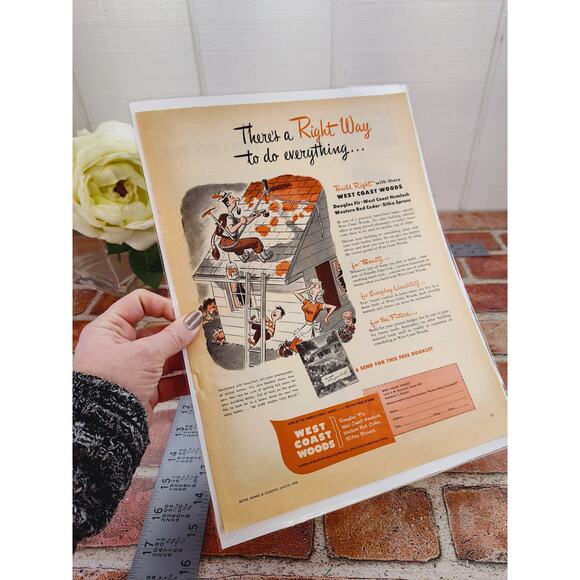 1950 West Coast Woods "There's A RIGHT WAY To Do Everything..." Vtg Print Ad - Picture 2 of 7